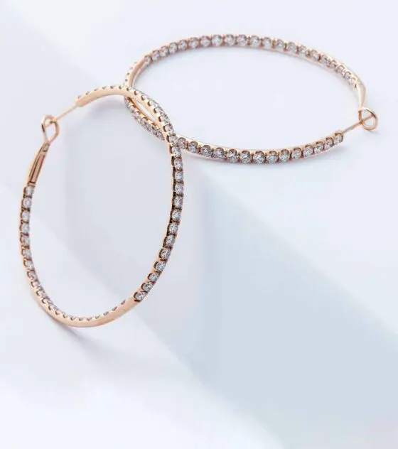 Perfect Diamond Hoop Earrings