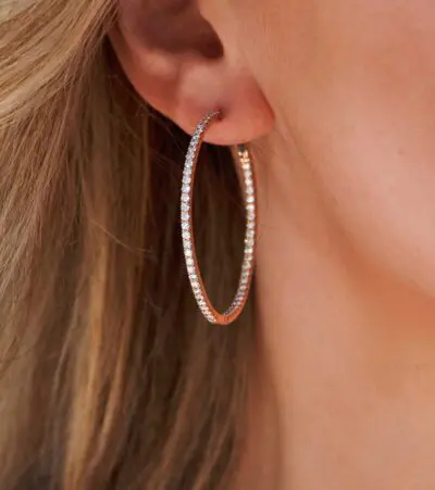 Diamond Hoop Earrings