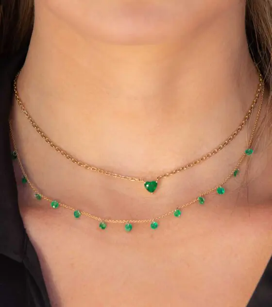 Emerald Heart Necklace