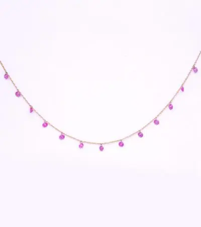 Pink Sapphire Necklace