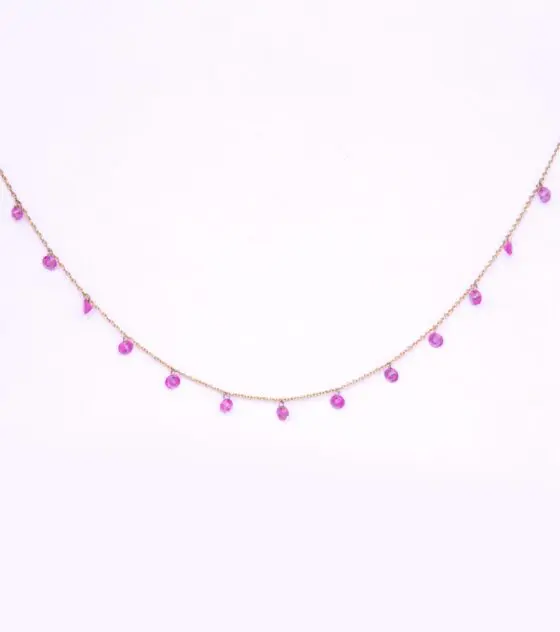 Pink Sapphire Necklace