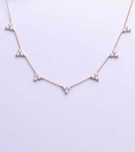 Triple Diamond Necklace