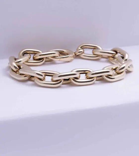 Thick Gold Chain Link Bracelet