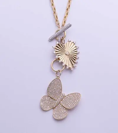 Butterfly Love Charm Necklace