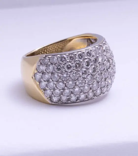 Diamond Cigar Band Ring