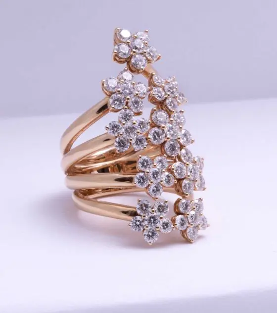 Diamond Flower Ring