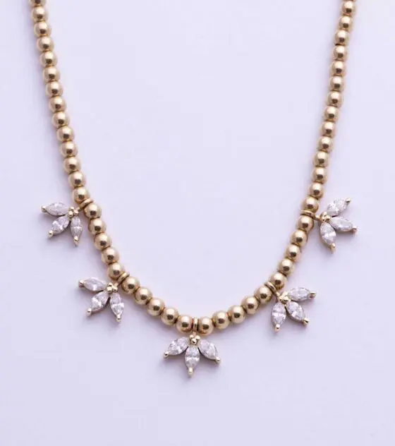 Diamond Flower Necklace