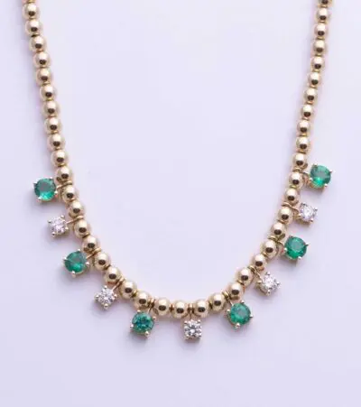 Emerald and Diamond Necklace