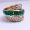 Emerald & Diamond Statement Ring