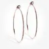 Pave Diamond Hoop Earrings