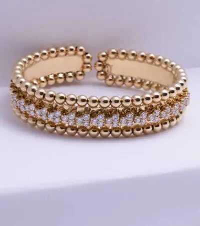 Diamond Dot Bracelet Cuff