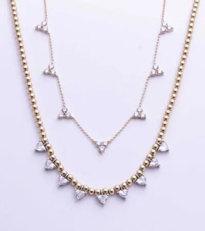 Heart Diamond Necklace Stack