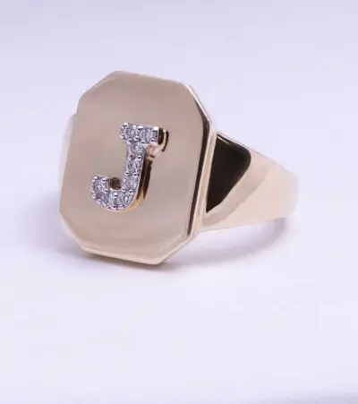 Diamond Initial Ring