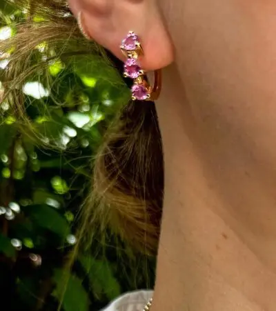 Pink Sapphire Earrings