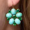 Emerald & Turquoise Earrings