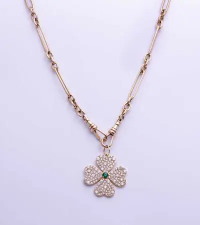 Diamond Four Leaf Clover Necklace