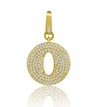 Pavé Diamond Letter Charm